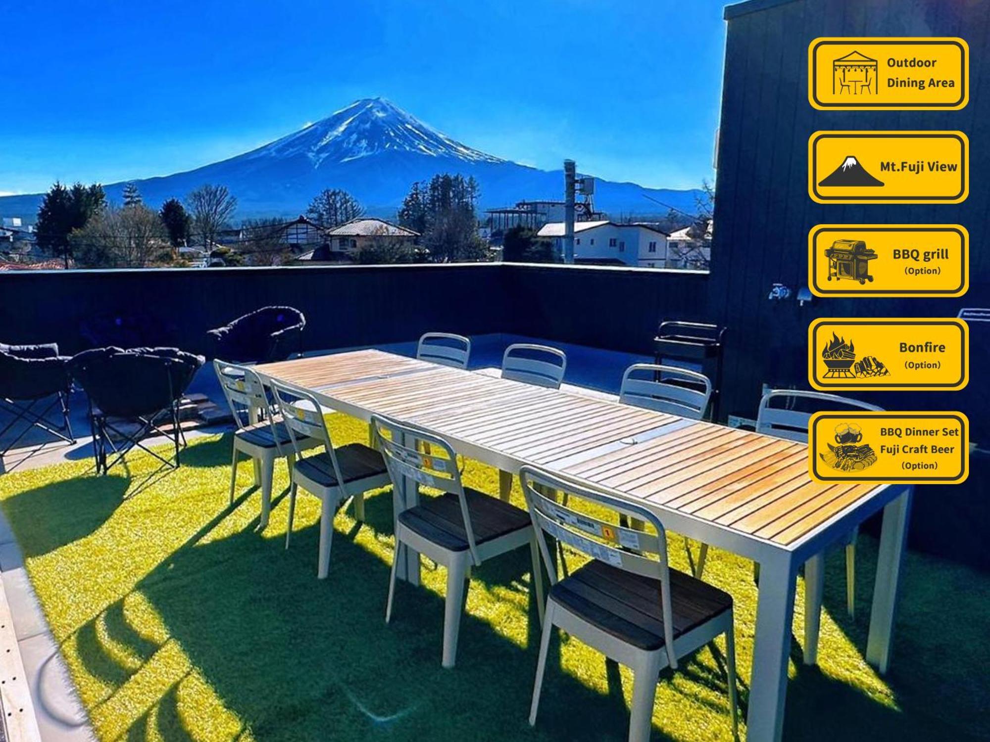ヴィラ山間堂 Terrace Villa Bbq Bonfire Fuji View Annovillas Fujikawaguchiko Exterior photo